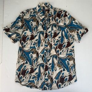 Mr Turk Hawaiian Shirt Men's Large Short Sleeve Button Up